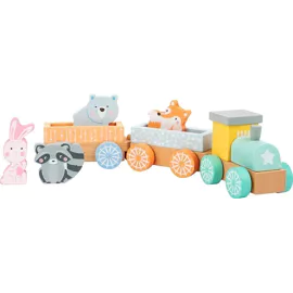 train en bois pastel | Jouets de motricité | Bois