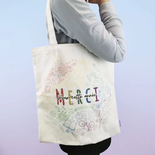 Tote bag coton "merci pour cette année"