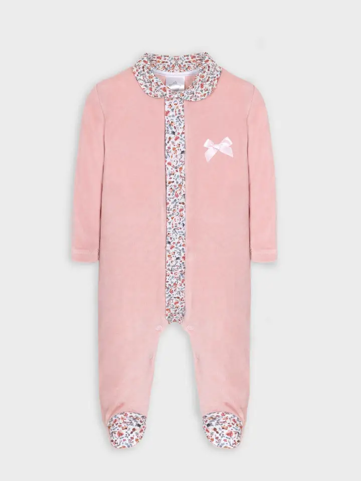 pyjama velour fleurs